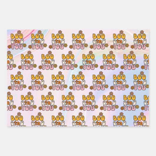 Boo zu dir Niedlich Halloween Geschenkpapier Set (Vorderseite 3)