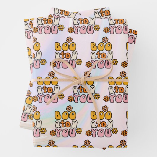 Boo zu dir Niedlich Halloween Geschenkpapier Set (Beispiel)