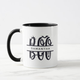 Boobas & Spider Web Custom Monogram Tasse
