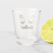 Boobienen - Brustkrebs-Bewusstsein Schnapsglas (Rückseite)