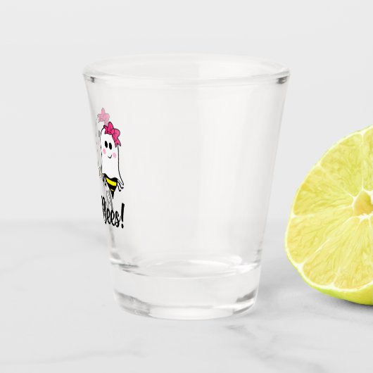 Boobienen - Brustkrebs-Bewusstsein Schnapsglas (Rechts)