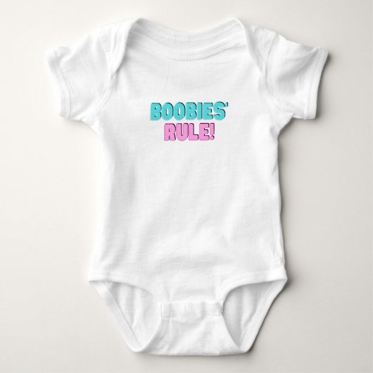 Boobies-Regel Baby Strampler (Vorderseite)