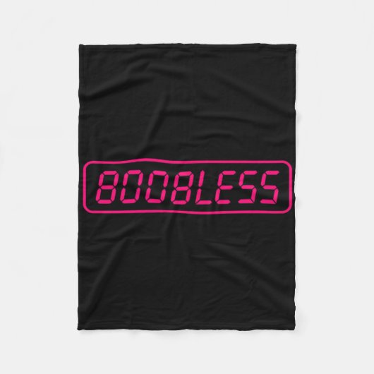 Boobless Funny Mastectomy Brust Operation Brust Ca Fleecedecke (Vorderseite)