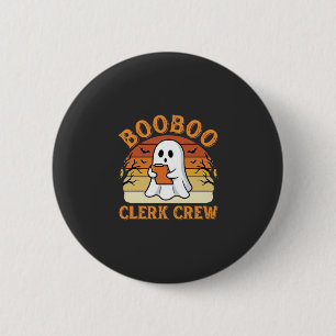 Booboo Clerk Crew Halloween-Geisterdesign_1 Button