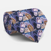 Boobook Eulen-Familie Krawatte (Gerollt)