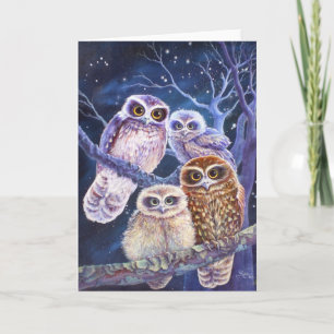 Boobook Owl Family Karte