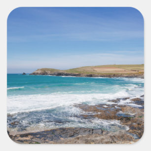 Boobys Bay Beach  England Quadratischer Aufkleber
