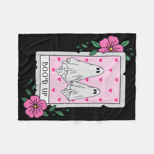 Boo'd Up Ghost Tarot Halloween Funny Ghost Fleecedecke (Vorderseite (Horizontal))