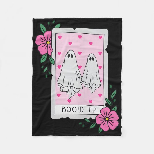 Boo'd Up Ghost Tarot Halloween Funny Ghost Fleecedecke (Vorderseite)