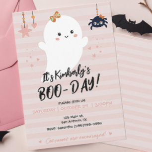 BOOday Kawaii-Geist Halloween-Einladung Einladung