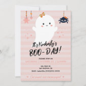 BOOday Kawaii Ghost Halloween Einladung (Vorderseite)