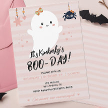 BOOday Kawaii Ghost Halloween Einladung