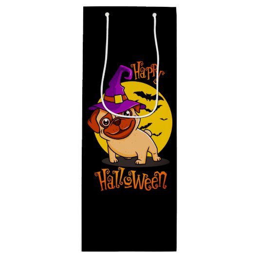 BooF - Bruno der Hexenhund Geschenktüte Für Weinflaschen (Vorderseite)