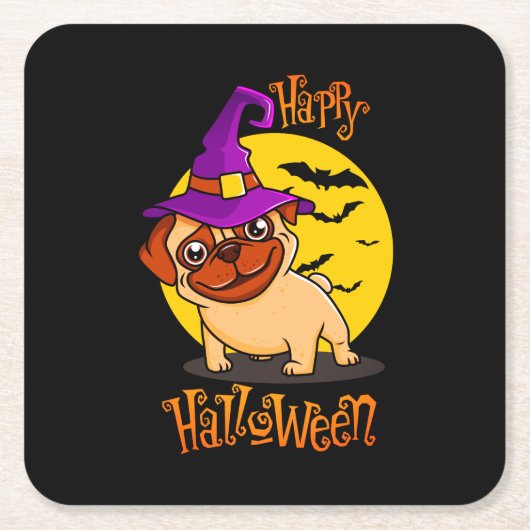 BooF - Bruno der Hexenhund Rechteckiger Pappuntersetzer (Vorderseite)