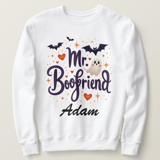 Boofriend Individuelle Name Halloween Sweatshirt (Design vorne)