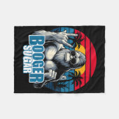 Booger Sugar Sasquatch Funny Gorilla Bigfoot Fleecedecke (Vorderseite (Horizontal))