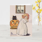 Boogeyman (Vintage Halloween-Karte) Karte (Gelbe Blume)