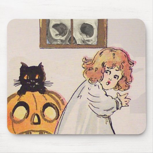 Boogeyman (Vintage Halloween-Karte) Mousepad (Vorne)