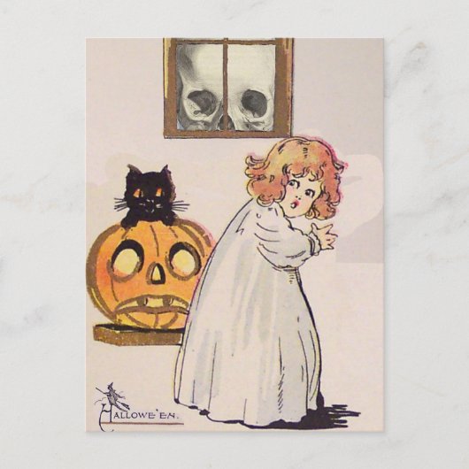 Boogeyman (Vintage Halloween-Karte) Postkarte (Vorderseite)
