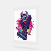 Boogie Bones - Funny 70er Disco Skull Acrylschild (Winkel)