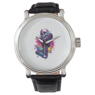 Boogie Bones - Funny 70er Disco Skull Armbanduhr