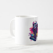 Boogie Bones - Funny 70er Disco Skull Kaffeetasse (Vorderseite Links)