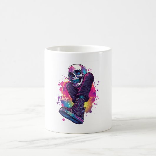 Boogie Bones - Funny 70er Disco Skull Kaffeetasse (Mittel)