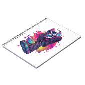 Boogie Bones - Funny 70er Disco Skull Notizblock (Linke Seite)