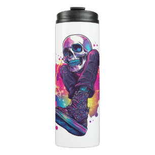 Boogie Bones - Funny 70er Disco Skull Thermosbecher