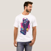 Boogie Bones � Funny 70s Disco Skull T-Shirt (Vorne ganz)