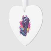 Boogie Bones � Lustiger 70er Disco-Totenkopf Ornament (Vorderseite)