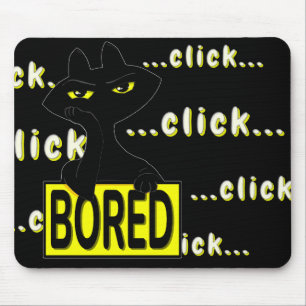Boogie Busted Sarkastische Schwarze Katze Schreibt Mousepad