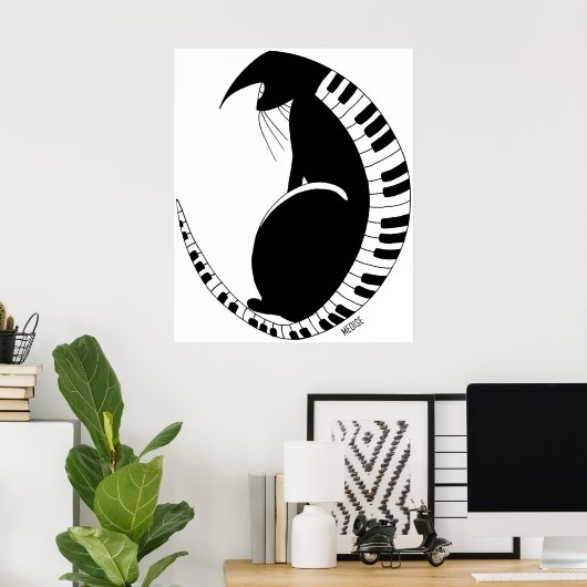 Boogie Cat Poster (Heimbüro)