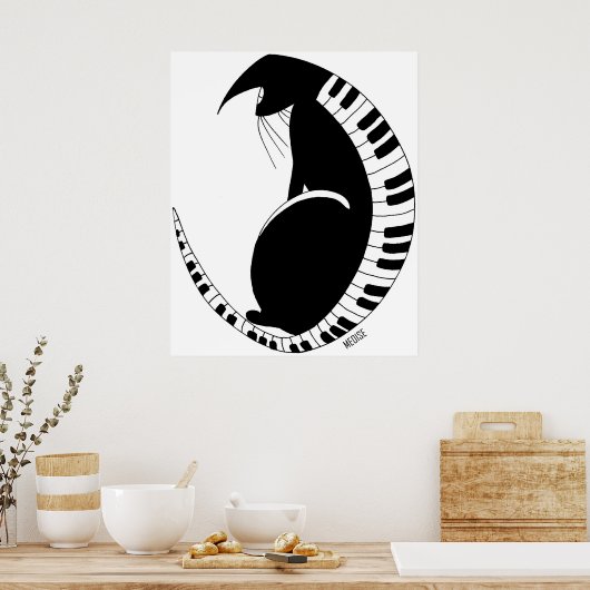 Boogie Cat Poster (Küche)