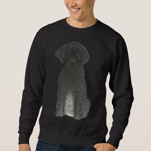 Boogie der schwarze Labrador-Welpe Sweatshirt (Vorderseite)