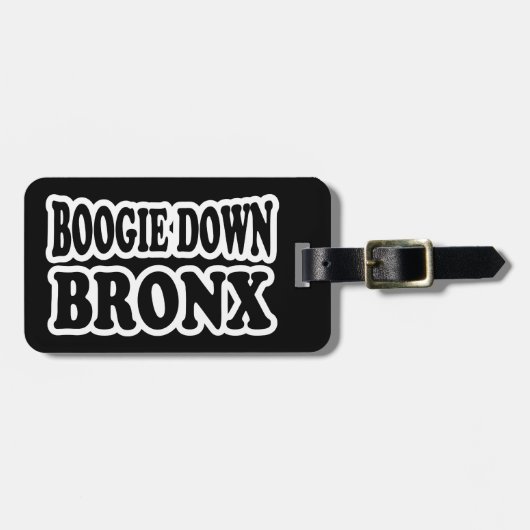 Boogie Down Bronx, NYC Gepäckanhänger (Vorderseite horizontal)