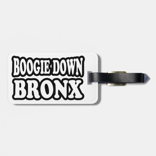 Boogie Down Bronx, NYC Gepäckanhänger (Rückseite horizontal)