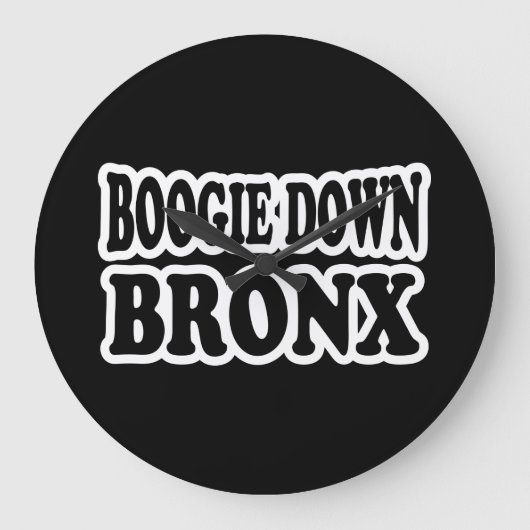 Boogie Down Bronx, NYC Große Wanduhr (Vorderseite)