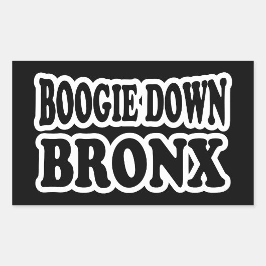 Boogie Down Bronx, NYC Rechteckiger Aufkleber (Vorderseite)