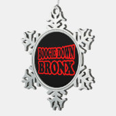 Boogie Down Bronx, NYC Schneeflocken Zinn-Ornament (Rechts)