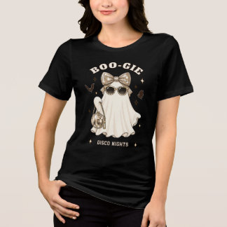 Boogie-Geist mit Disco-Schleife-Tasche & Sonnenbri Tri-Blend Shirt