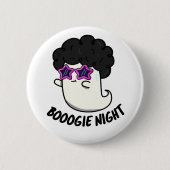 Boogie Night Funny Halloween Ghost Puff Button (Vorderseite)