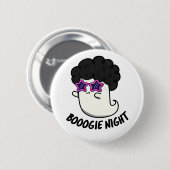 Boogie Night Funny Halloween Ghost Puff Button (Vorne & Hinten)