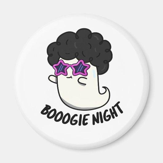 Boogie Night Funny Halloween Ghost Puff Magnet (Vorne)