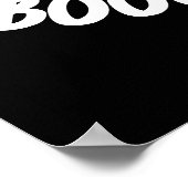 Boogie Night Funny Halloween Ghost Pun Dark BG Poster (Ecke)