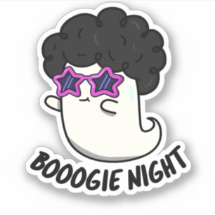 Boogie Night Niedlich Halloween Disco Ghost Pucke  Aufkleber