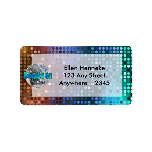 Boogie On! 1 Adressaufkleber (Vorne)