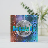 Boogie On! 1 Einladungen (Stehend Vorderseite)