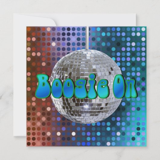Boogie On! 1 Einladungen (Vorderseite)