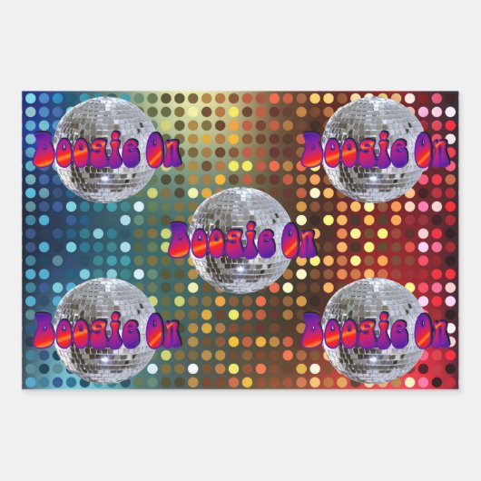 Boogie On! 2 Geschenkpapier Set (Vorderseite 2)
